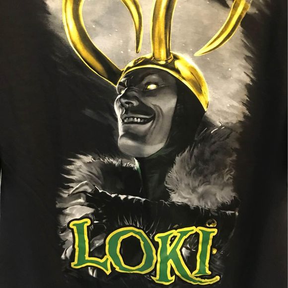 Marvel Loki Black Tshirt Size 2XL New Without Tags - Picture 2 of 4